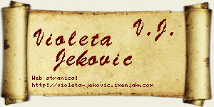 Violeta Jeković vizit kartica